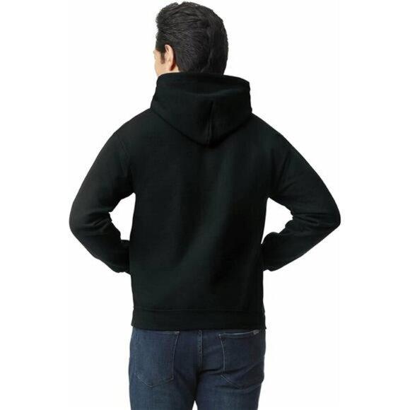 Gildan Unisex Fleece Hoodie Sweatshirt Pullover Warm Soft Pocket Hooded Top - Picture 3 of 7